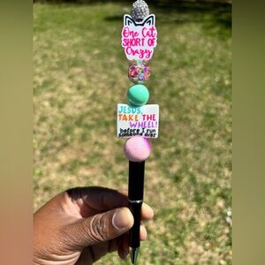 Colorful Novelty Pen “One Cat Short..” Custom Designed Pen